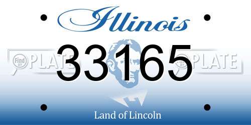 33165 Illinois License Plate
