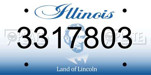 3317803 Illinois License Plate
