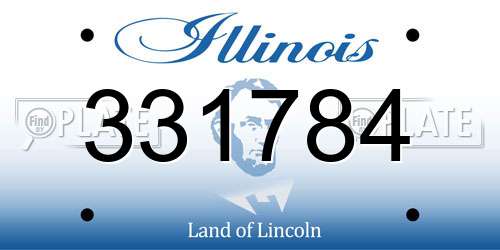 331784 Illinois License Plate