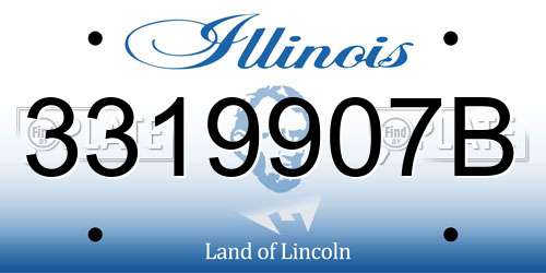 3319907B Illinois License Plate