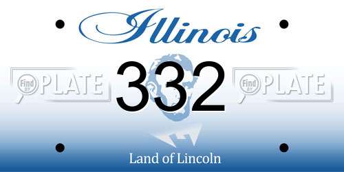 332 Illinois License Plate