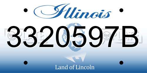 3320597B Illinois License Plate