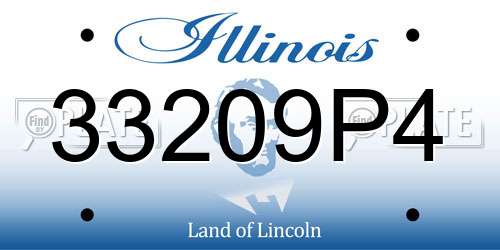 33209P4 Illinois License Plate