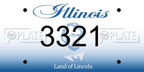 3321 Illinois License Plate