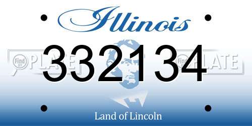 332134 Illinois License Plate