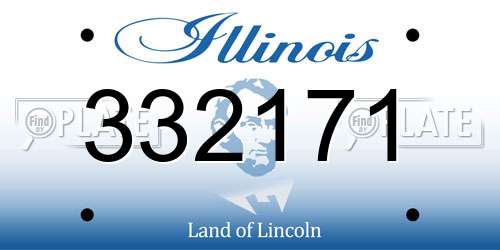 332171 Illinois License Plate