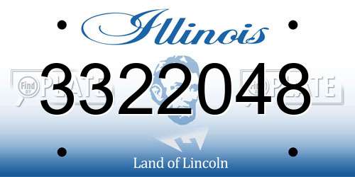 3322048 Illinois License Plate