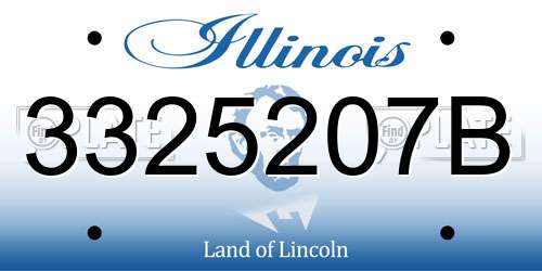 3325207B Illinois License Plate