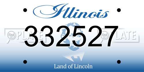 332527 Illinois License Plate