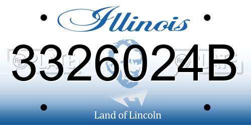 3326024B Illinois License Plate