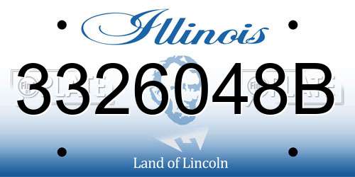 3326048B Illinois License Plate