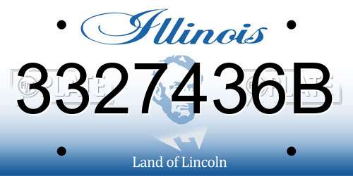 3327436B Illinois License Plate