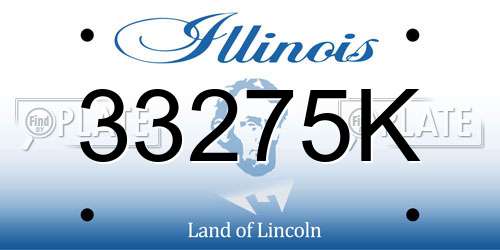 33275K Illinois License Plate