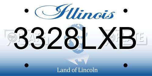 3328LXB Illinois License Plate
