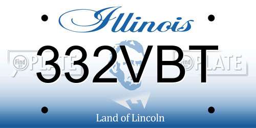332VBT Illinois License Plate