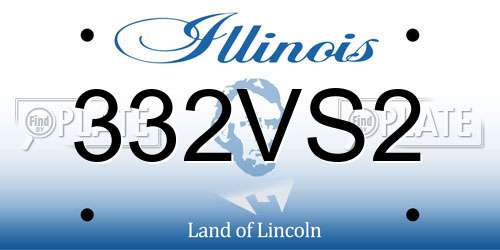 332VS2 Illinois License Plate