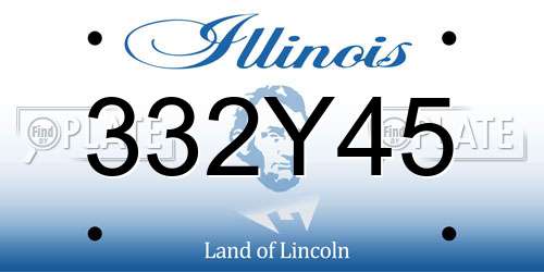332Y45 Illinois License Plate