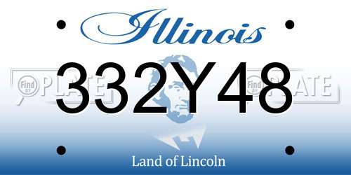 332Y48 Illinois License Plate