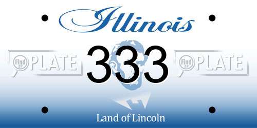 333 Illinois License Plate