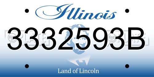 3332593B Illinois License Plate