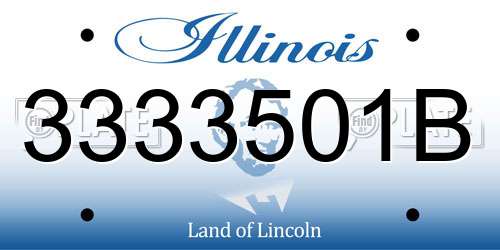 3333501B Illinois License Plate