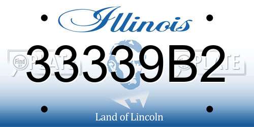 33339B2 Illinois License Plate