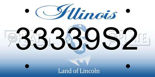 33339S2 Illinois License Plate