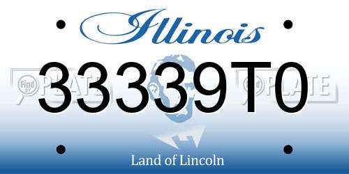 33339T0 Illinois License Plate