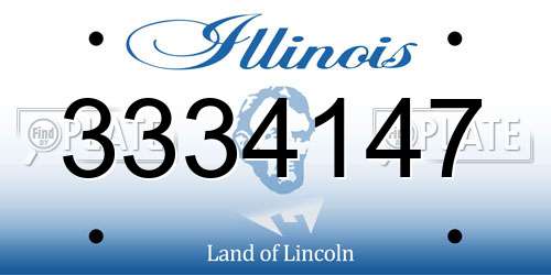 3334147 Illinois License Plate