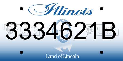 3334621B Illinois License Plate