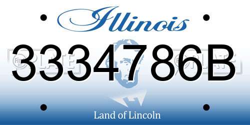 3334786B Illinois License Plate