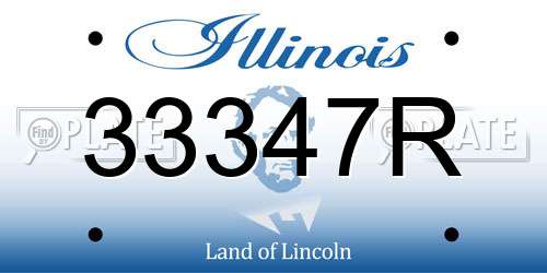 33347R Illinois License Plate