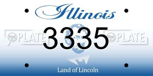 3335 Illinois License Plate