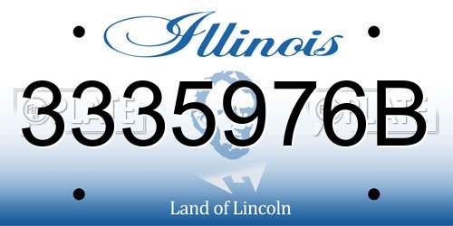 3335976B Illinois License Plate