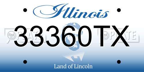33360TX Illinois License Plate