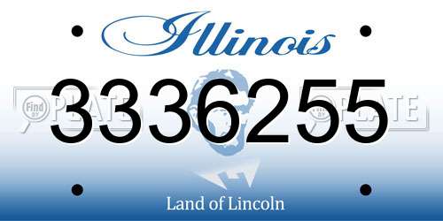 3336255 Illinois License Plate