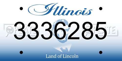 3336285 Illinois License Plate