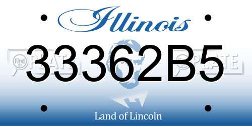 33362B5 Illinois License Plate