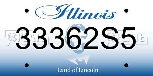 33362S5 Illinois License Plate