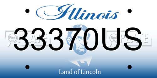 33370US Illinois License Plate