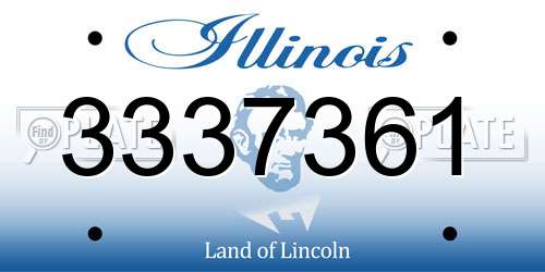 3337361 Illinois License Plate