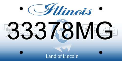 33378MG Illinois License Plate