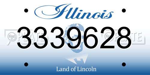 3339628 Illinois License Plate