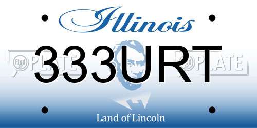 333URT Illinois License Plate