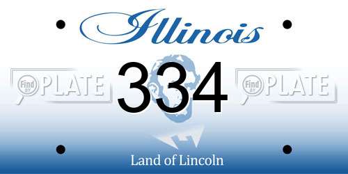 334 Illinois License Plate