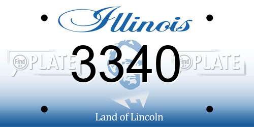 3340 Illinois License Plate