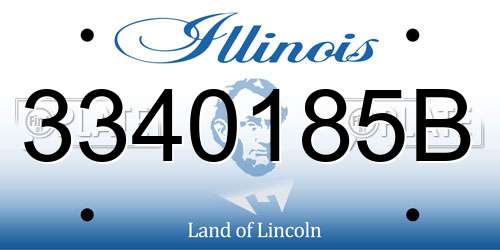 3340185B Illinois License Plate