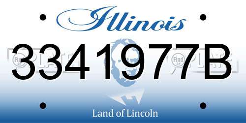 3341977B Illinois License Plate
