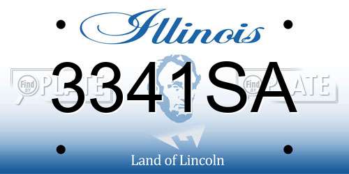 3341SA Illinois License Plate