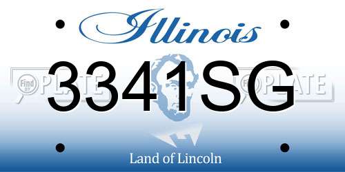 3341SG Illinois License Plate